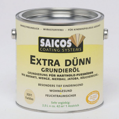 Грунтовка на основе масла для твердых и экзотических пород Saicos Extra Dunn Grundierol Грунтовка на основе масла для твердых и экзотических пород Saicos Extra Dunn Grundierol